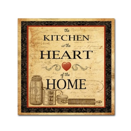 Jean Plout 'Kitchen Heart Vignette' Canvas Art,35x35